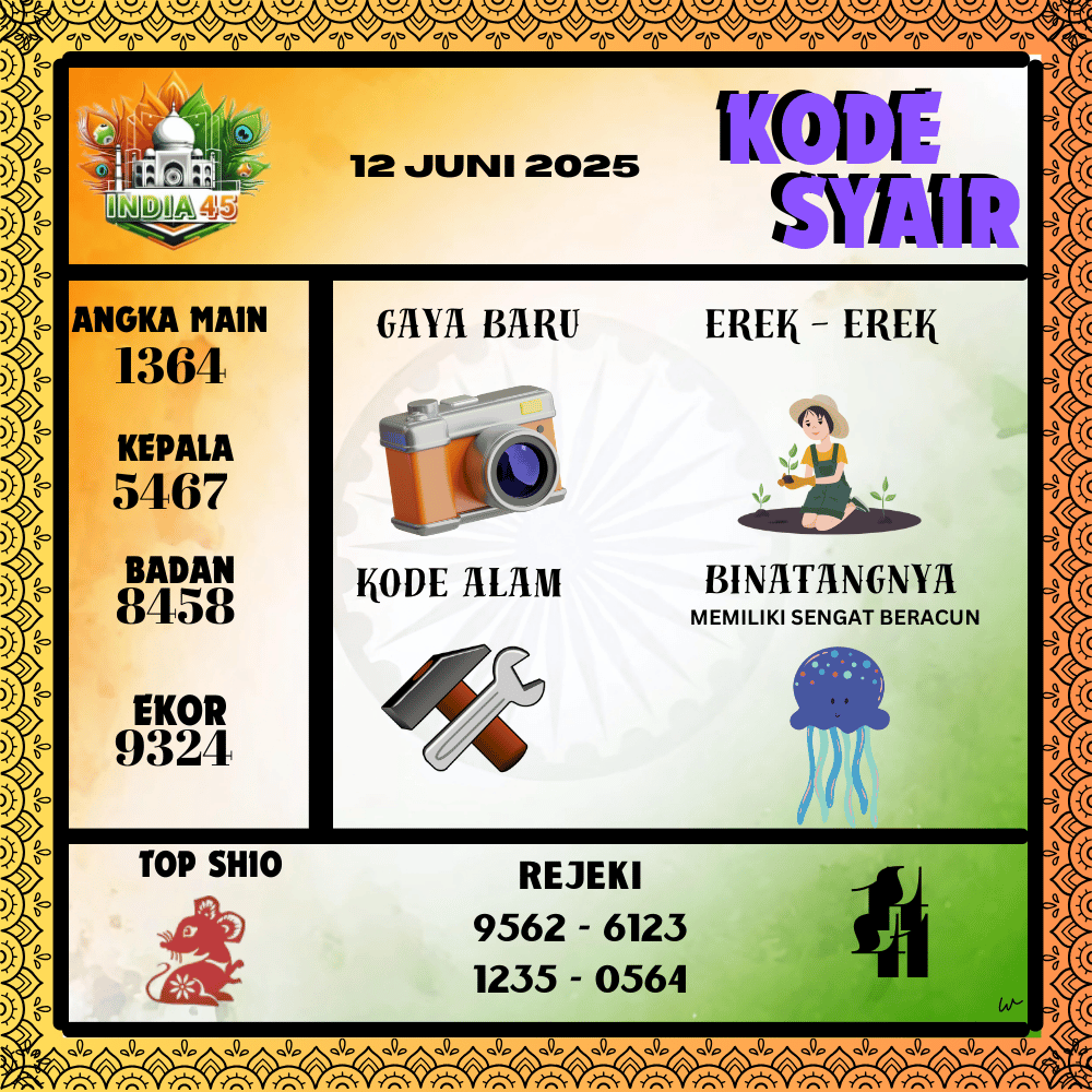 Kode Syair India Pools - Juni  Pools
