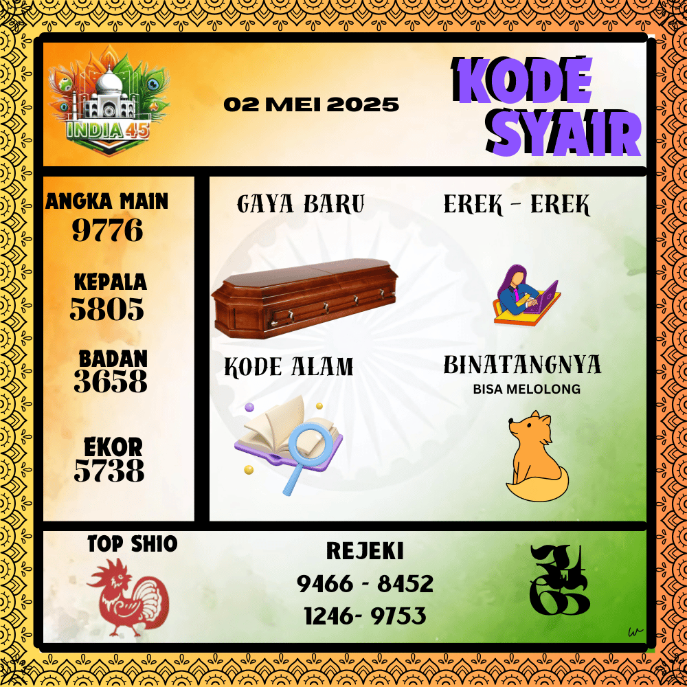 Kode Syair India Pools - Mei  Pools
