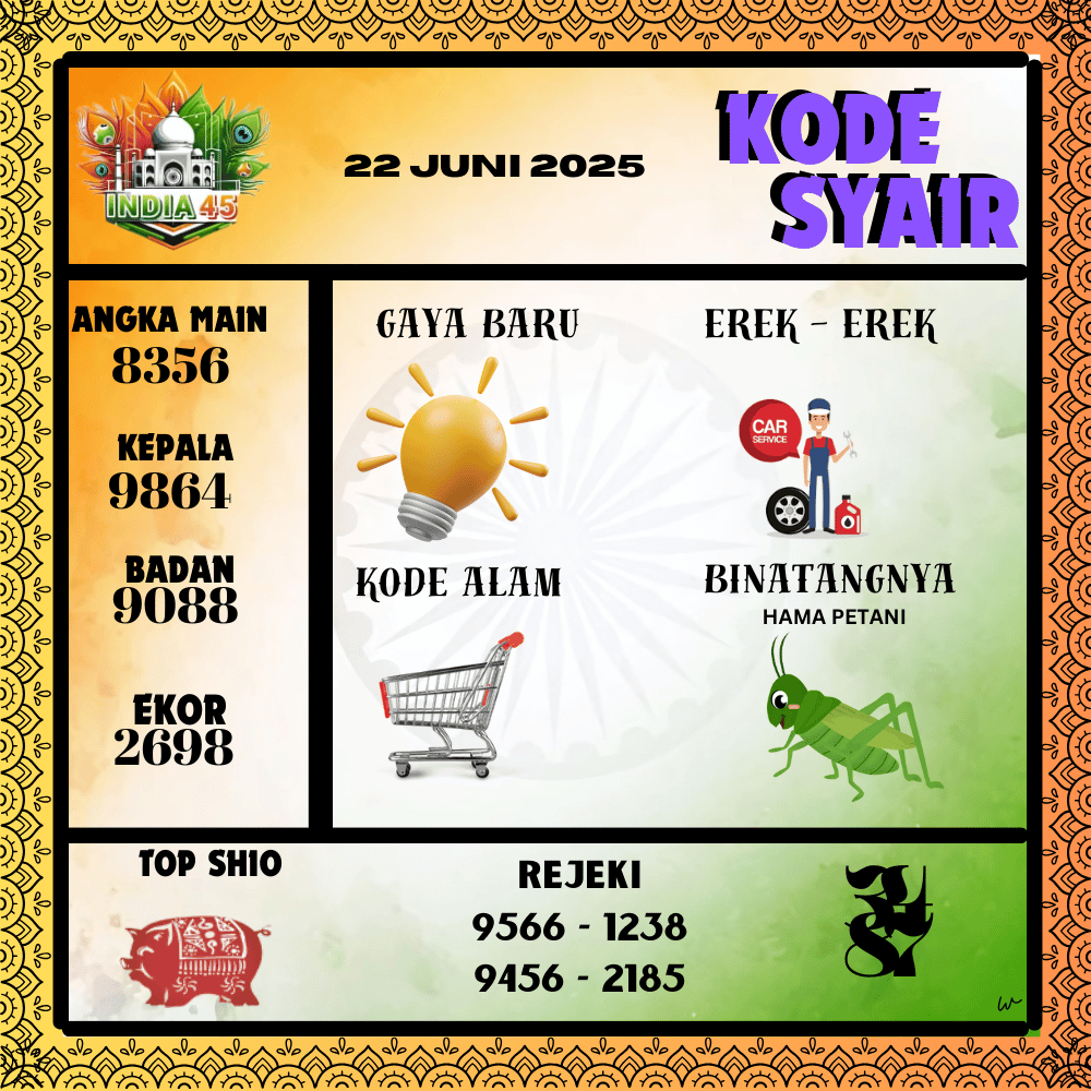 Kode Syair India Pools - Juni  Pools