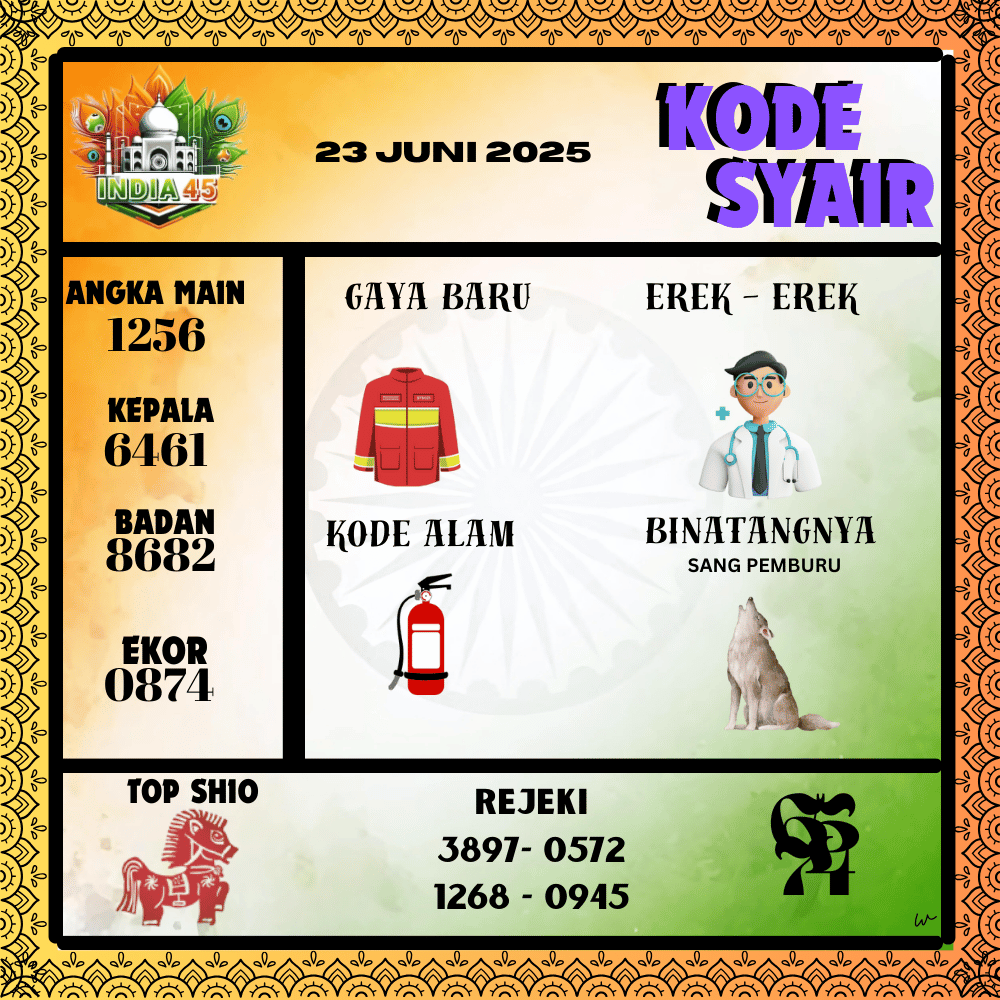 Kode Syair India Pools - Juni  Pools