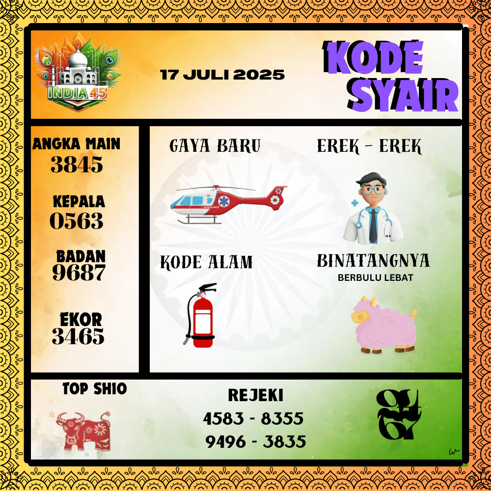 Kode Syair India Pools - Juli Pools
